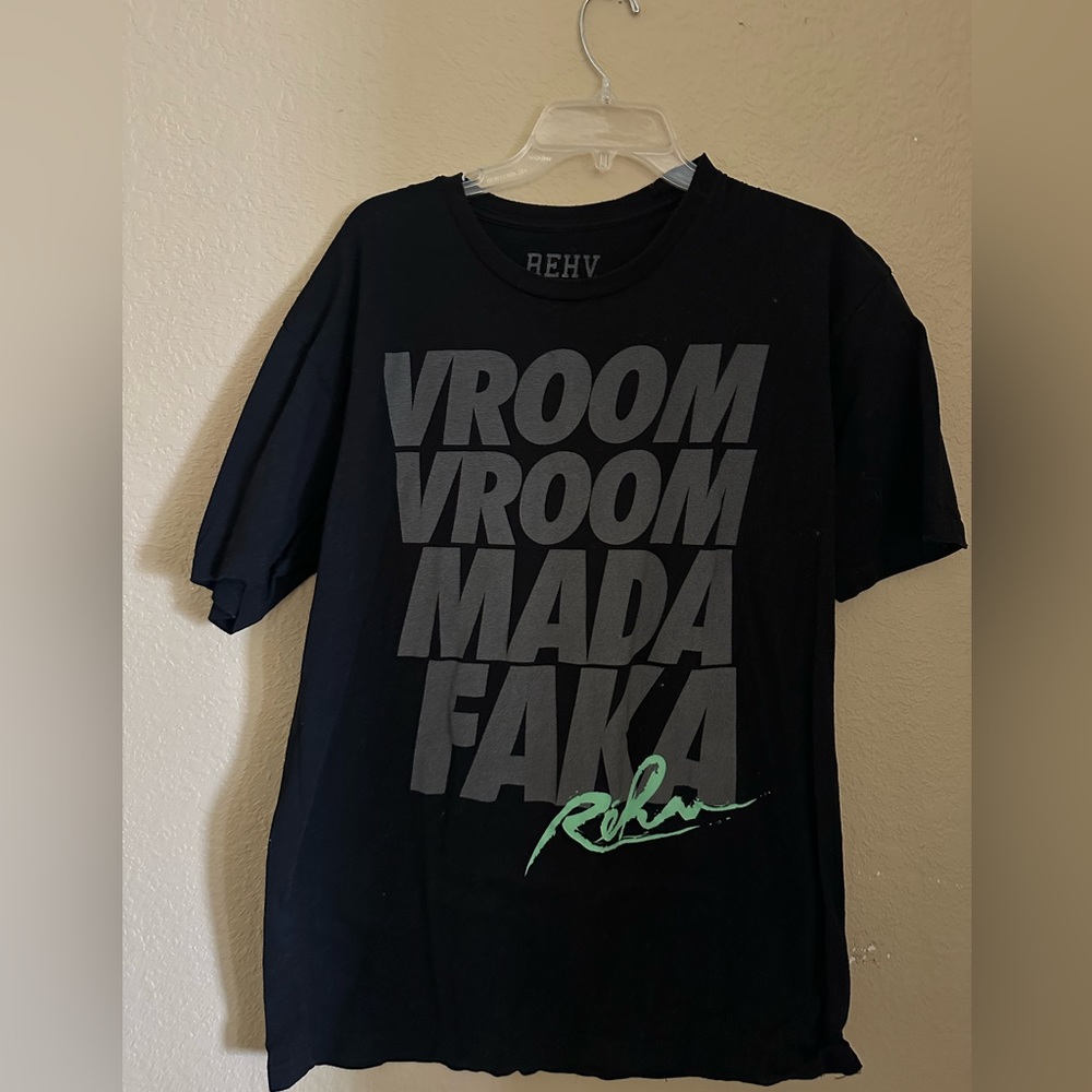 REHV Men’s Racing Black T-shirt Size XL